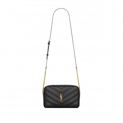 YSL LOULOU CAMERA BAG IN MATELASSÉ LAMBSKIN 869468AAEAX1000 (23*14*6cm)